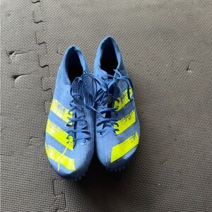 Adidas Vibrant Blue and Neon Yellow Cleats